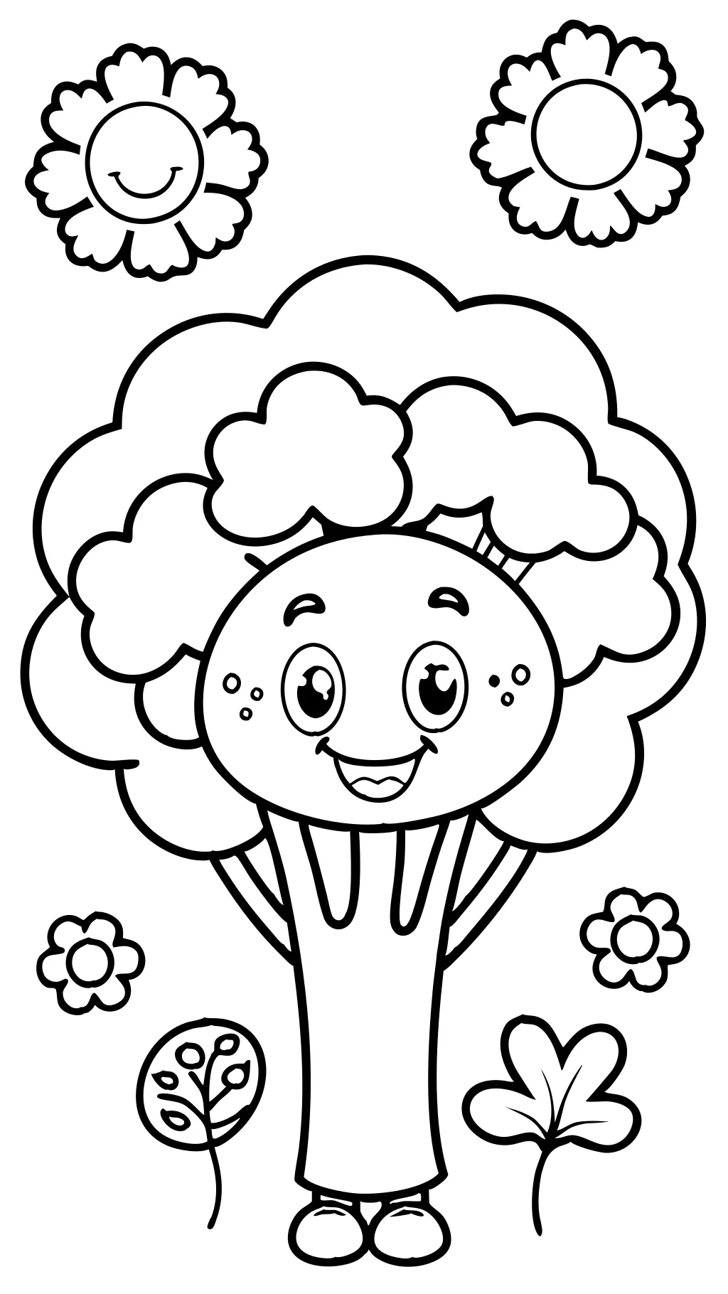 coloriage brocoli